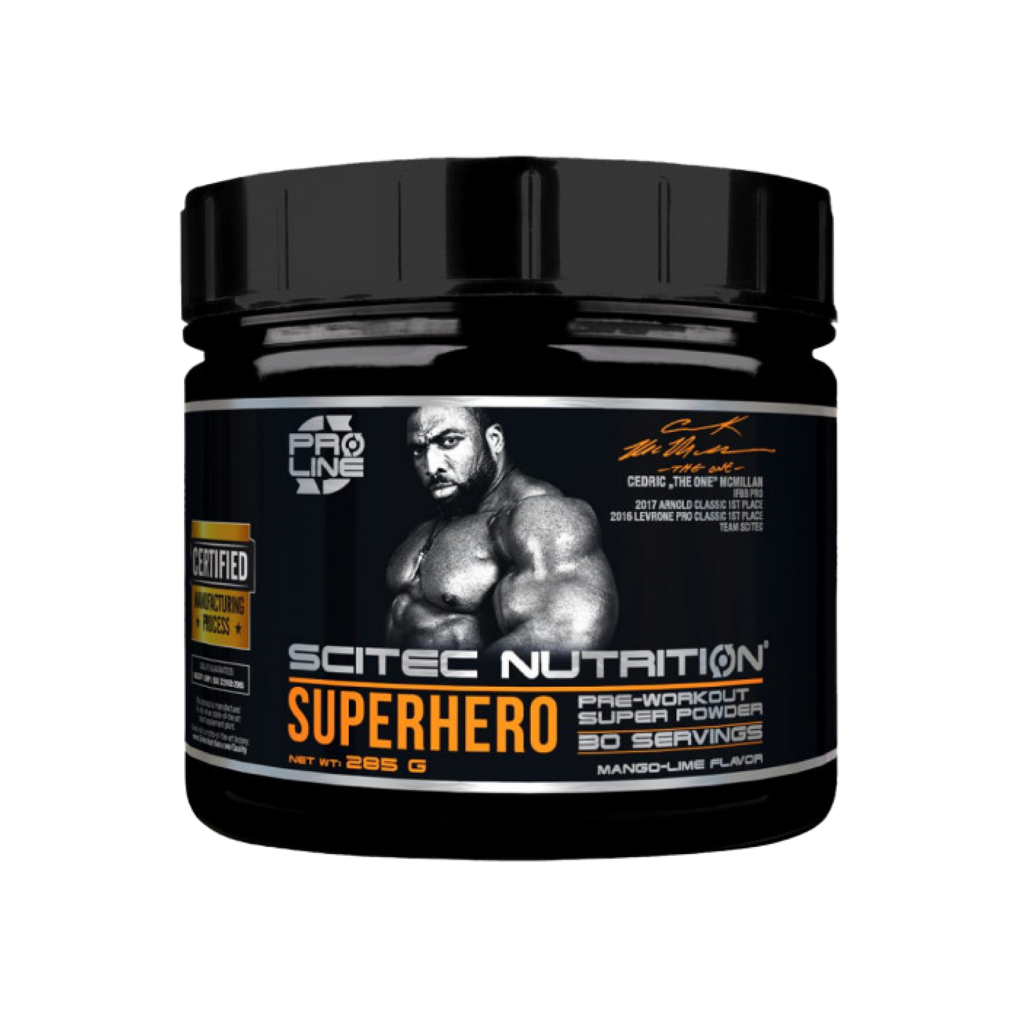 SUPERHERO PRE-WO 285G MANGO-LIME