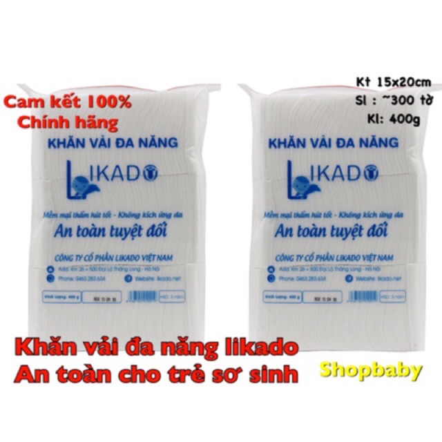 KHĂN GIẤY ĐA NĂNG LIKADO 400G/ 300 TỜ
