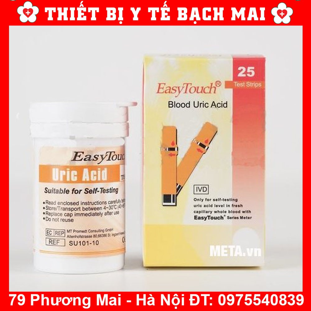 Que thử acid uric cho máy đo rossmax easy touch gcu et322 - hộp 10 que