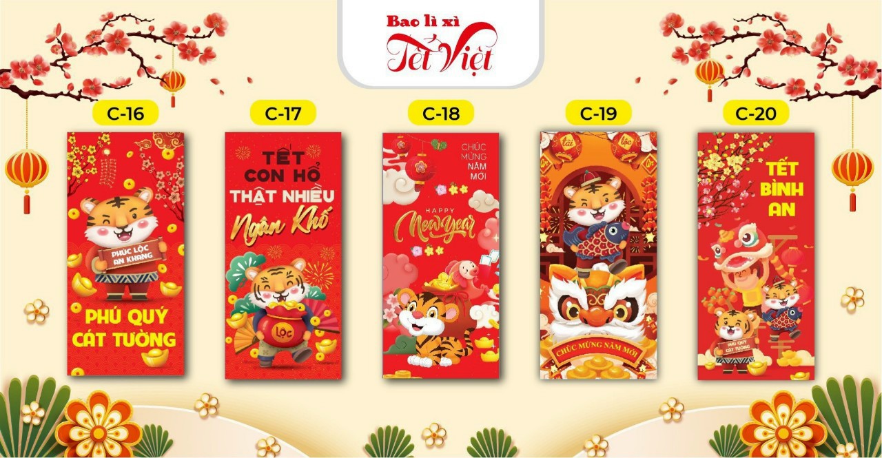 Combo 60 Bao Lì Xì Tết 2024