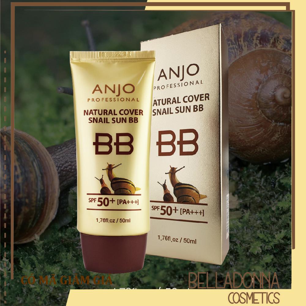 HCMKem Nền Chống Nắng Anjo Natural Cover Snail Sun BB SPF50+ PA+++ 50ml