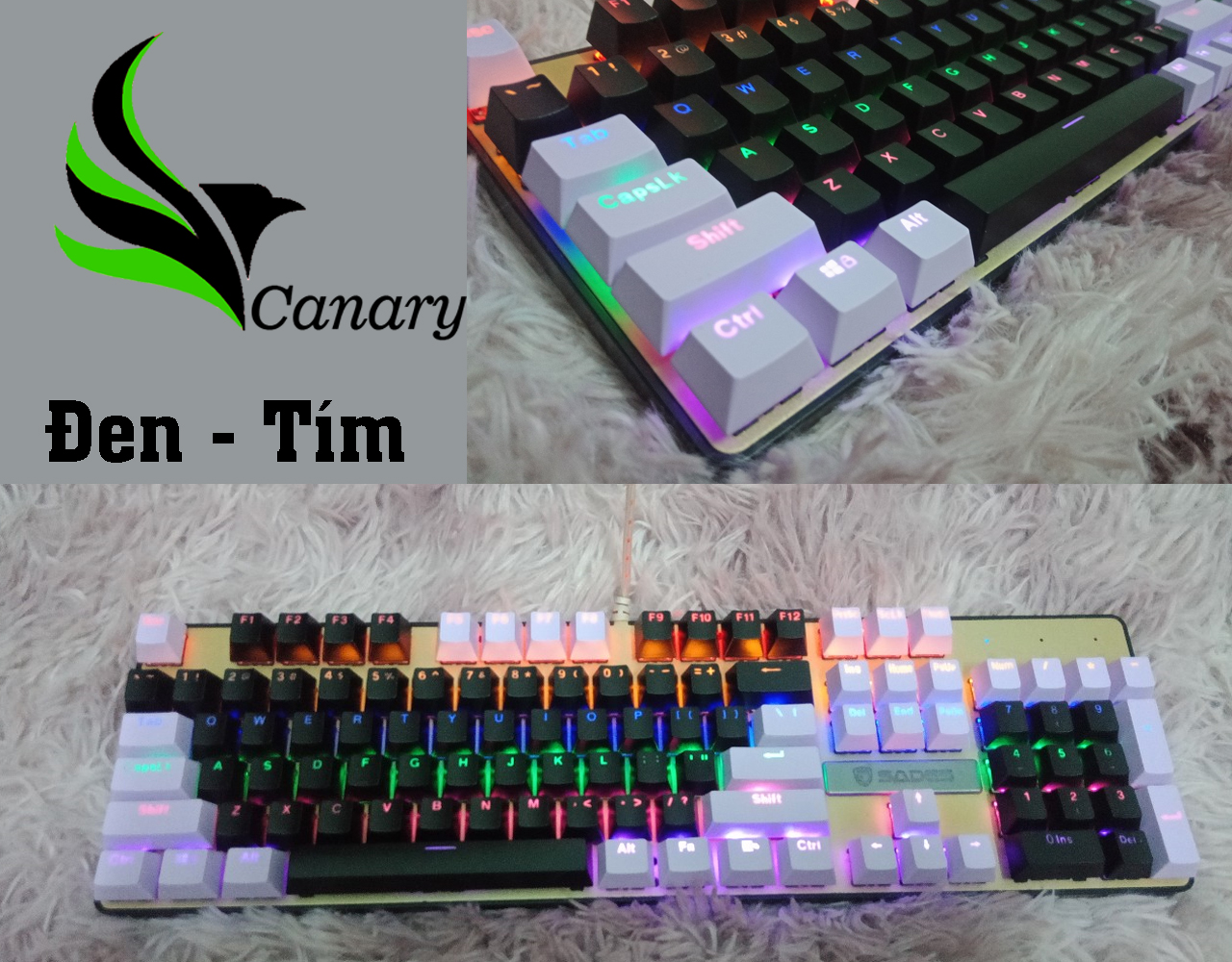 [HCM]Set nút bàn phím (Keycap) ABS xuyên led 104 nút