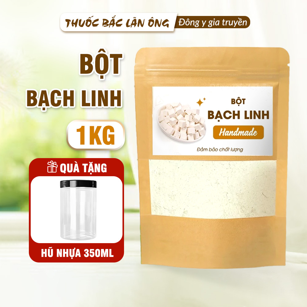 Bột bạch linh 1kg, bột bạch phục linh, nguyên chất, thơm mịn, dùng pha uống, đắp mặt - Lãn Ông