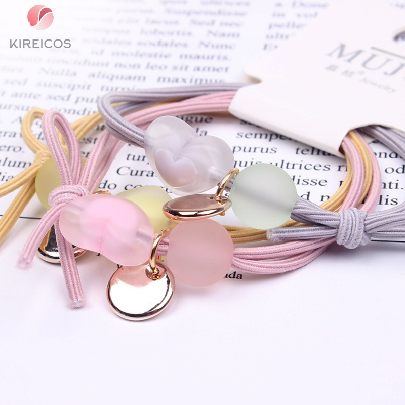 [HCM]Set 3 Sợi Dây Cột Cột Tóc Cho Bé Hình Hạt Tim Đủ B328