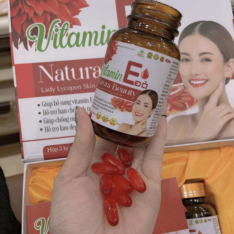 ( Hộp 60 Viên):Vitamin E Đỏ Natural Beauty .
