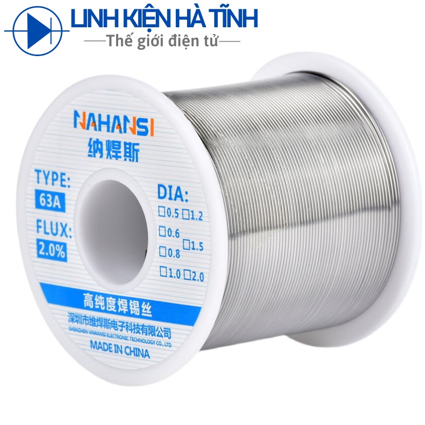 Thiếc hàn dia 63/37 lõi nhựa thông cuộn 500g loại tốt dễ nóng chảy 1,2mm