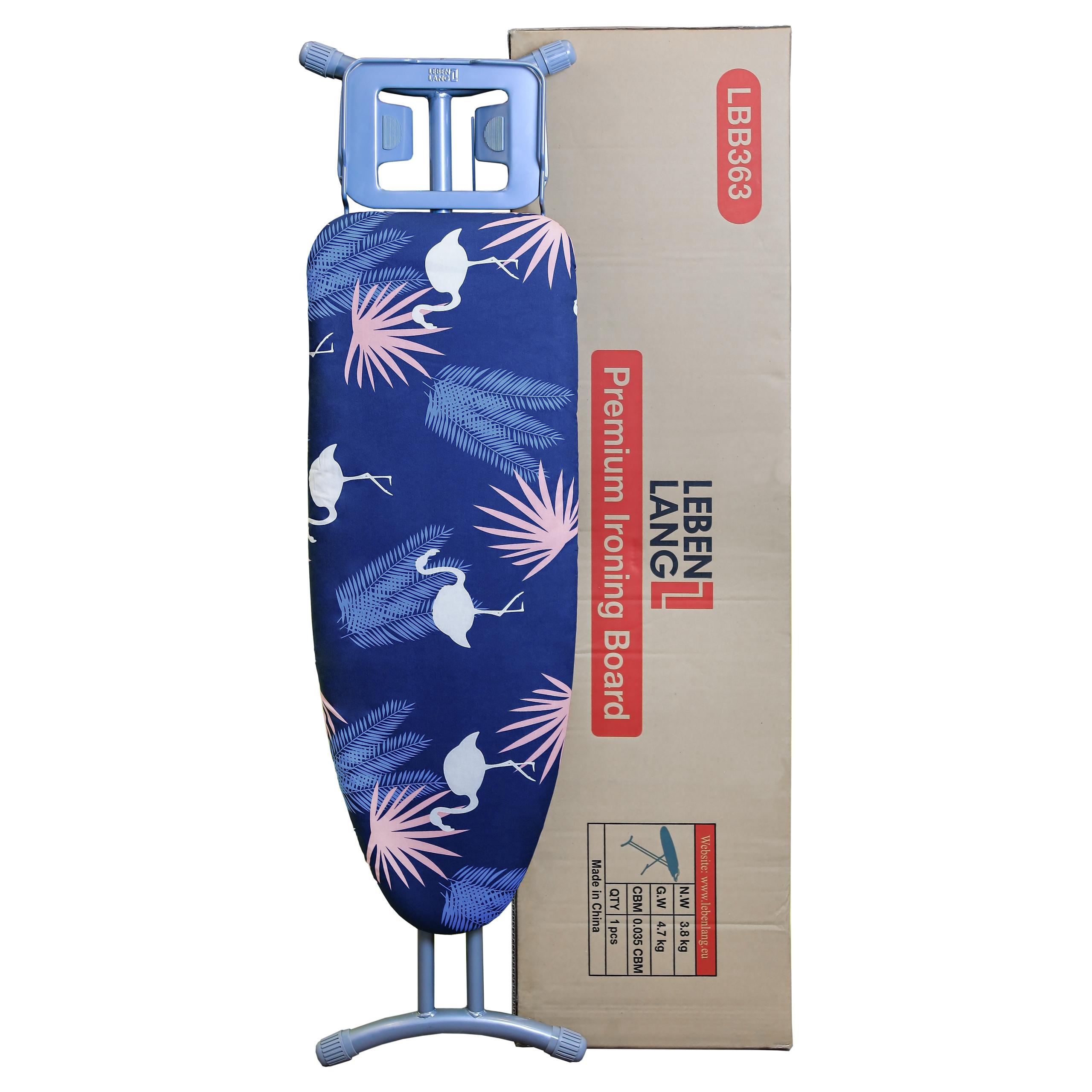 Bàn để ủi quần áo cao cấp, cầu là quần áo Lebenlang LBB363 dạng đứng hoặc ngồi ,khung bằng thép, tặng kèm vỏ bọc thay thế Thương Hiệu Đức