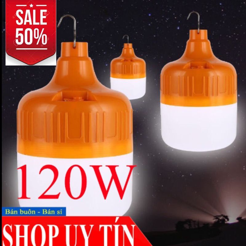 ( Loại Bóng To ) Bóng Đèn Sạc Pin Tích Điện 100W -120 W , Bóng Đèn Led Tích Điện 100 W-120W