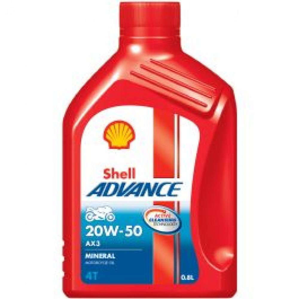 [HCM]Nhớt xe số SHELL ADVANCE AX3 20W50 800ml