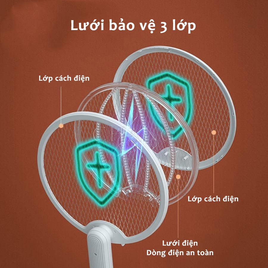 [MẪU MỚI 2023] Vợt Muỗi Thông Minh 2 Chế Độ, Thiết Kế Mới Nhật, Tính Năng Cập Nhật, Kiêm Đèn Bắt Muỗi Ban Đêm Tiếng Động Nhỏ, Vơt Muỗi BBQ1 SHOP
