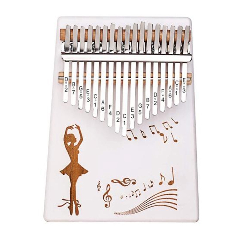Kalimba 17 Keys Thumb Pianos Portable Musical Instrument Gifts for Kids Adult Beginners (White) Malaysia