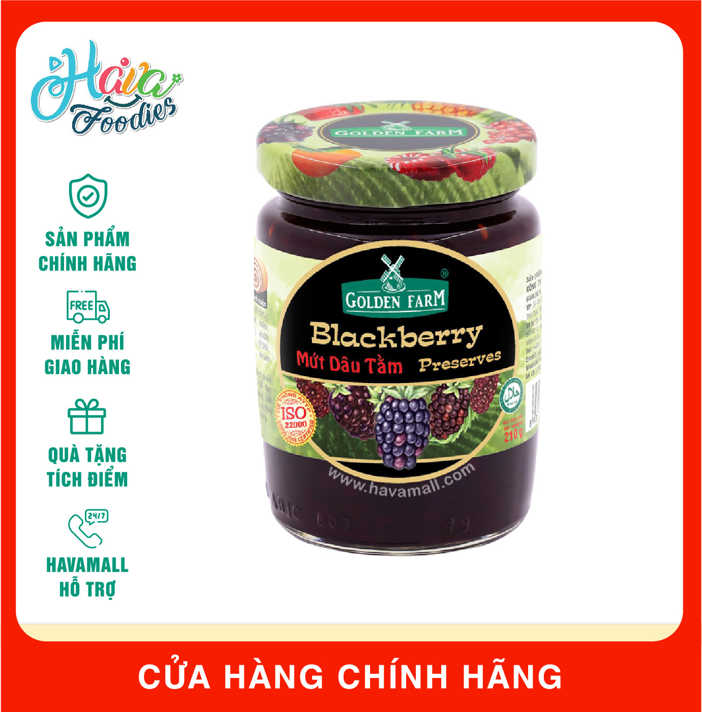 Mứt Dâu Tằm Golden Farm PRESERVES