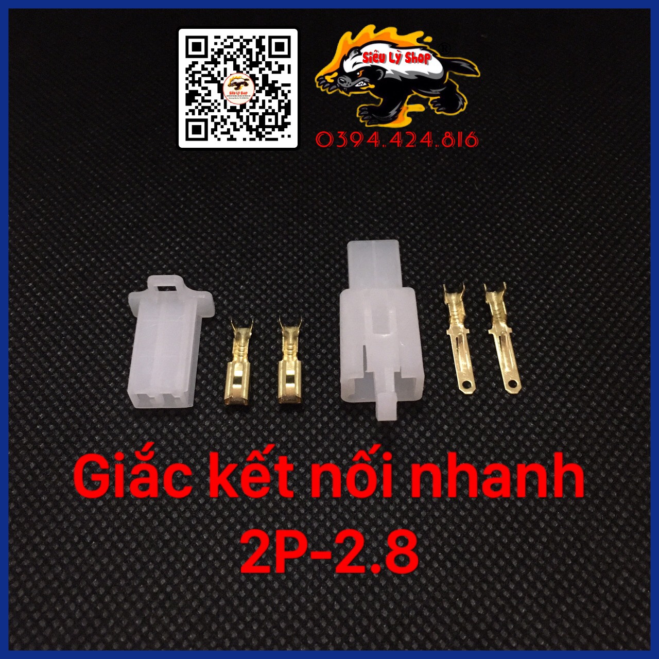Giắc kết nối 2P-2.8 + Cos