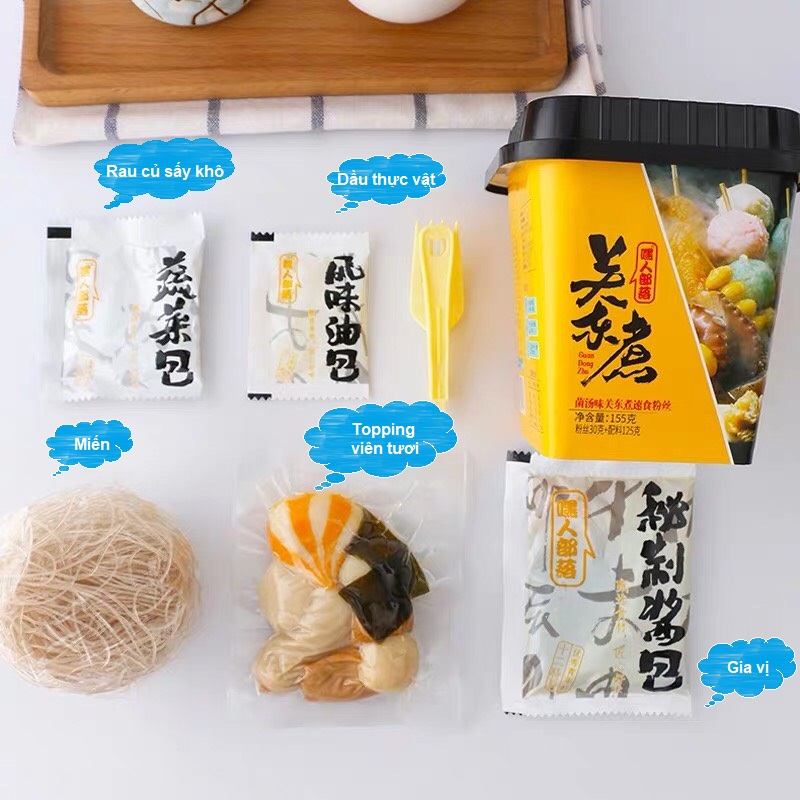 [HCM]Lẩu cốc Full Topping ???????? - Lẩu viên không cay
