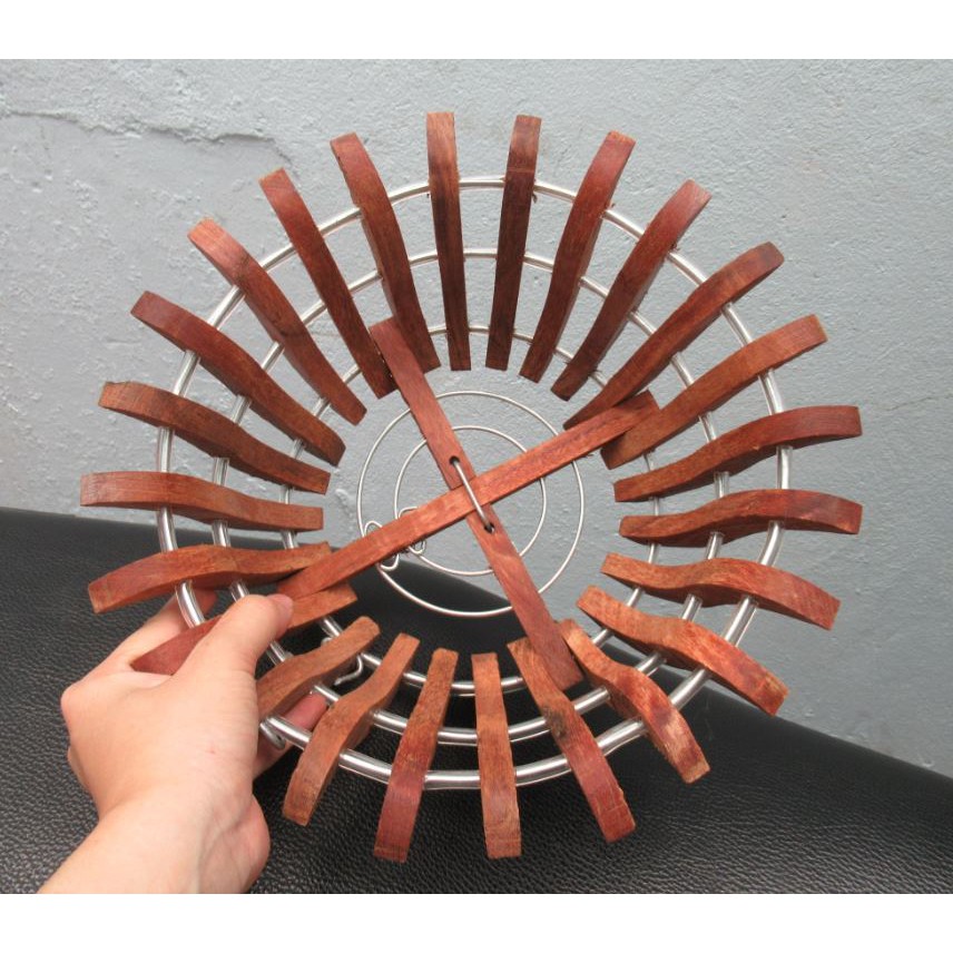 CHẬU LAN GỖ CĂM XE - SIZE 25CM - MẪU ĐÀI SEN
