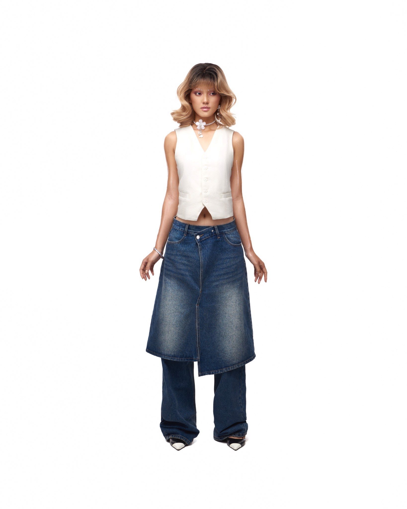 Quần Jeans Unisex LIDER LAYERED KILT JEANS