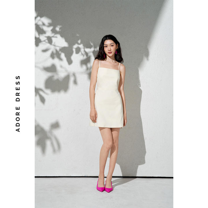 Đầm 2 dây khaki cream và hồng kem…