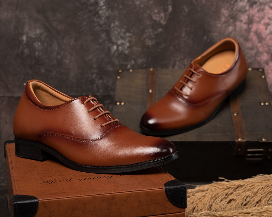 [6cm] men's height increasing shoes T & Tra s1008 cow Brown-inside secret High
