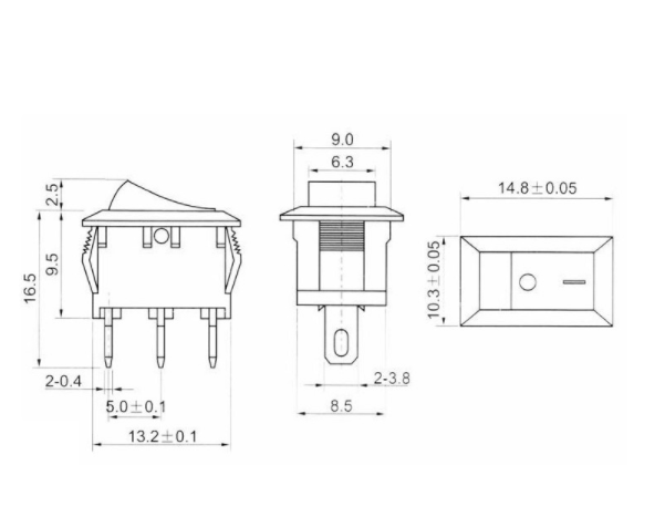 Công Tắc Bật / Tắt 117s 2-pin 250v3a 125v6a
