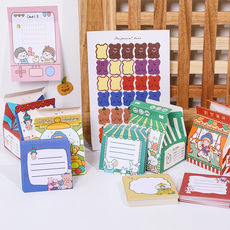 [MUA 2 GIẢM 5%][HCM]Tệp giấy note hộp sữa cute