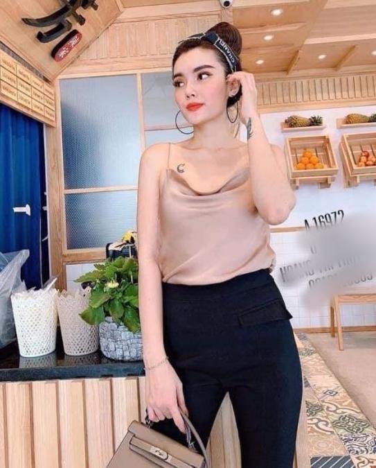 ÁO KIỂU 2 DÂY CỔ ĐỖ ĐẸP XUẤT SẮC