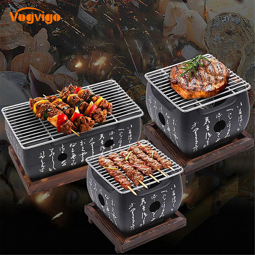 Portable Korean Japanese Food Carbon Furnace Barbecue Stove Cooking Oven Alcohol Grill Household BBQ Grills