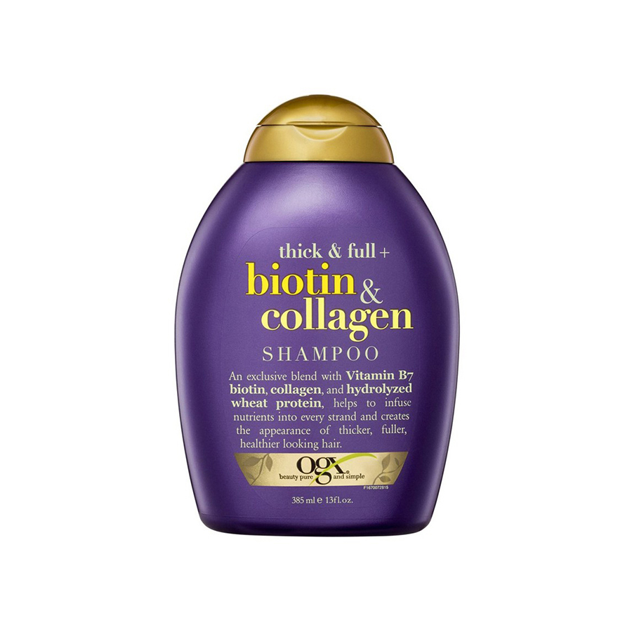 Ogx biotin & collagen thick & full + biotin & collagen shampoo 385ml