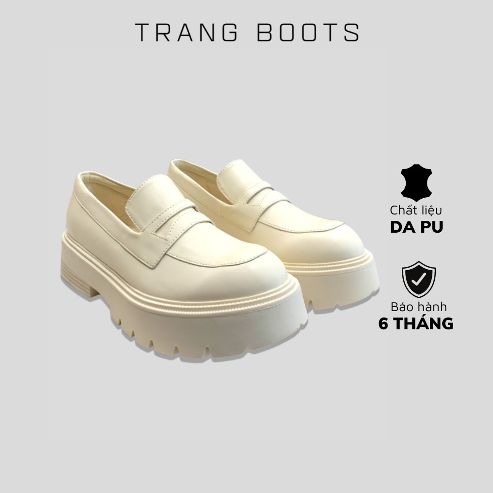 Giày Lười Loafers Bershka Đế Bánh Mì Không Khóa/Dây Buộc