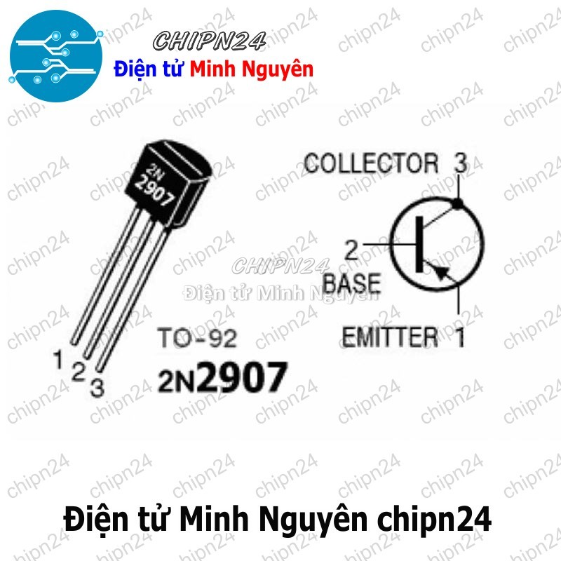 [25 con] (KT1) Transistor 2N2907 TO-92 PNP 600mA 60V (N2907 2907) - HH003338