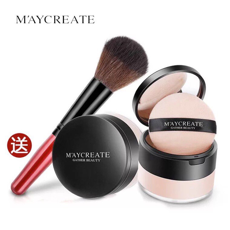 Phấn phủ bột kiềm dầu che khuyết điểm Maycreate nội địa Trung