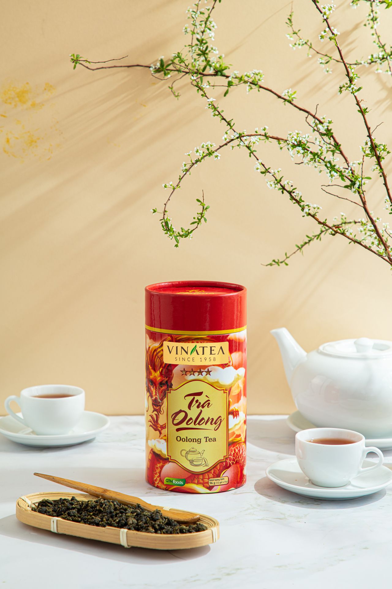 Trà Vinatea Oolong (ôlong) lon 96g