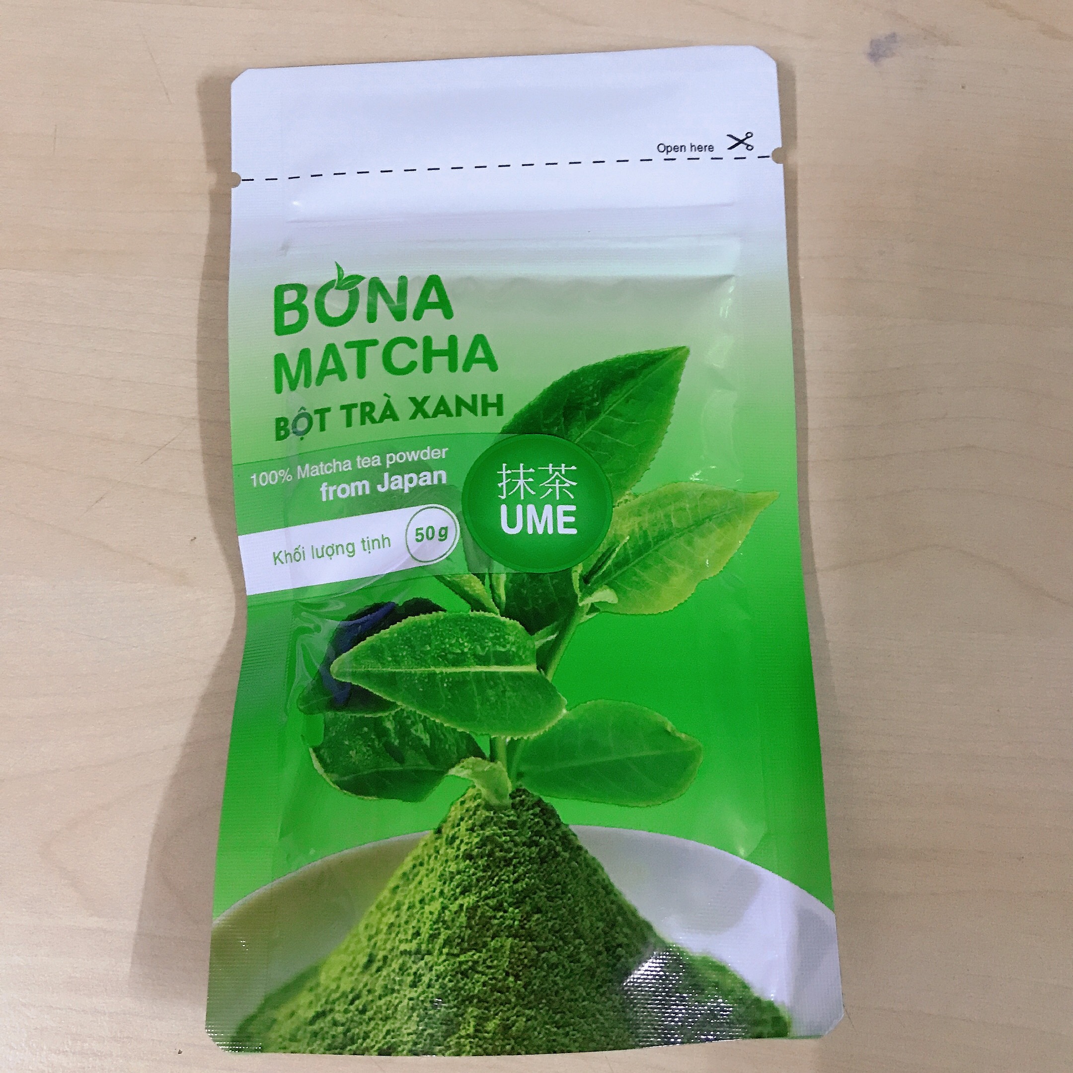 Bột Trà Xanh Matcha Bona Của Nhật Gói 50g
