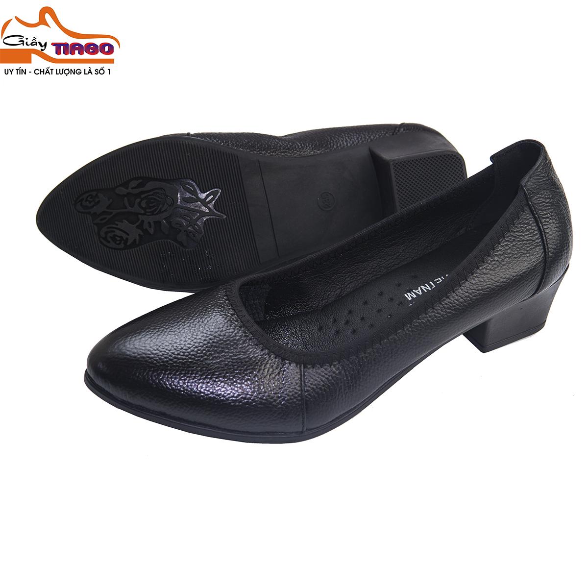 giày nữ công sở da bò 4cm  4PTA