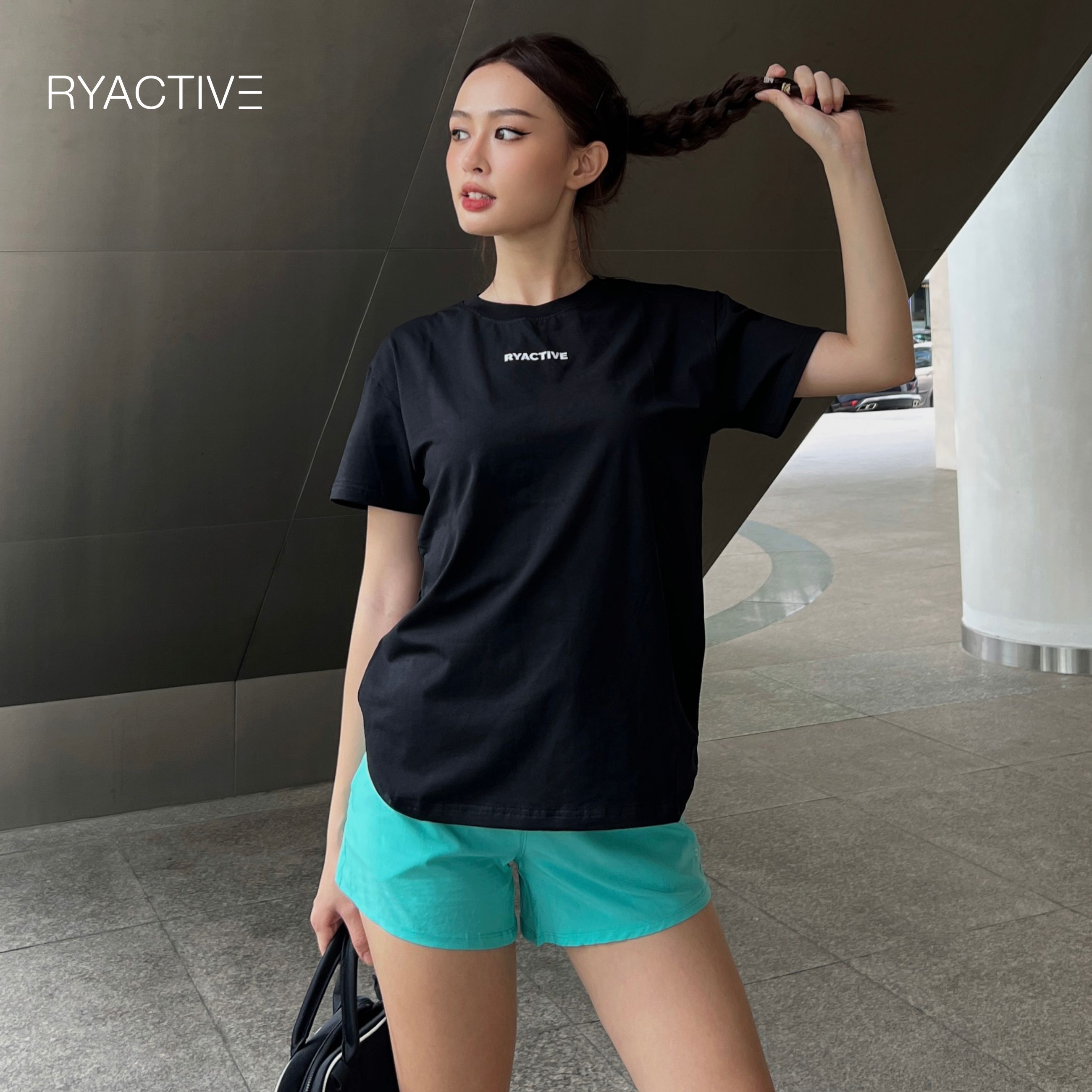 Áo thun form oversize RYACTIVE - RYACTIVE RELAXED Tee Black