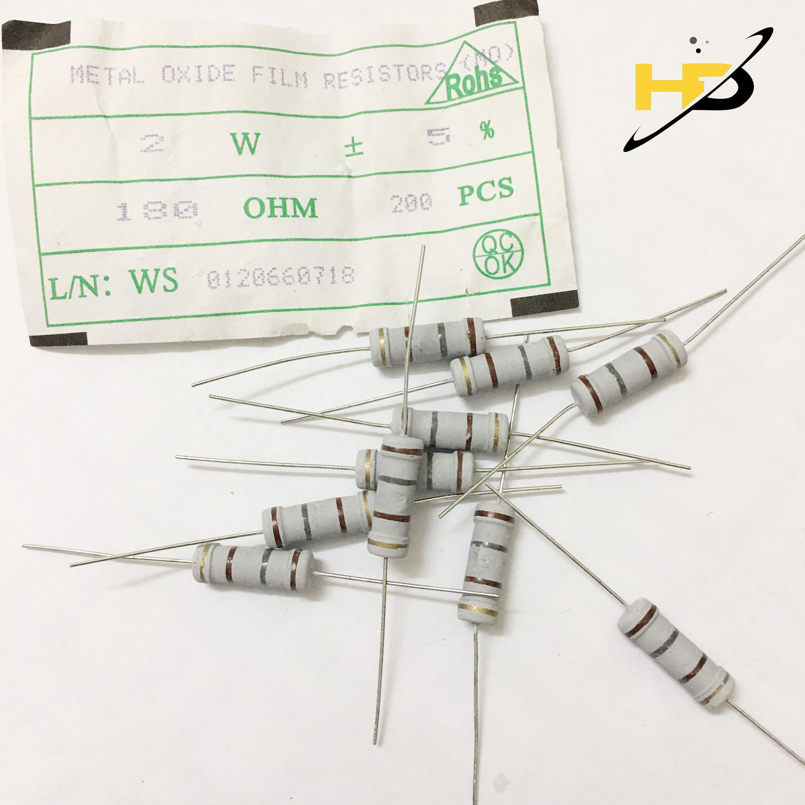 COMBO 20 CON Điện Trở 180 Ohm 2W, Trở, Linh Kiện Điện Tử