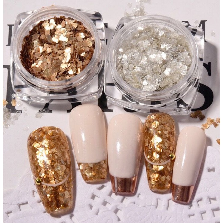 Set Nhũ Vẩy Cá Gold | 6 Màu Trang Trí Móng