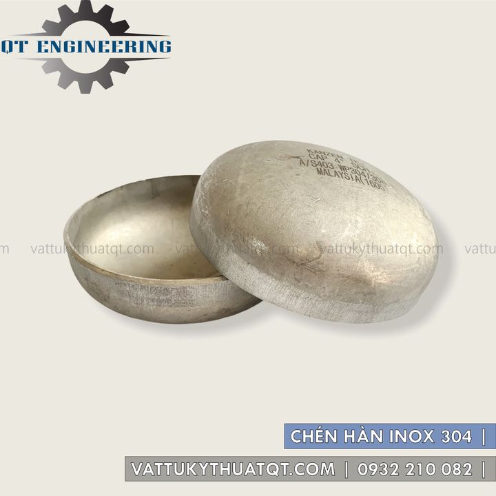 Chén Hàn Inox 304 (SCH10) - Phi 60,76,90,114,141mm - VATTUKYTHUATQT.COM