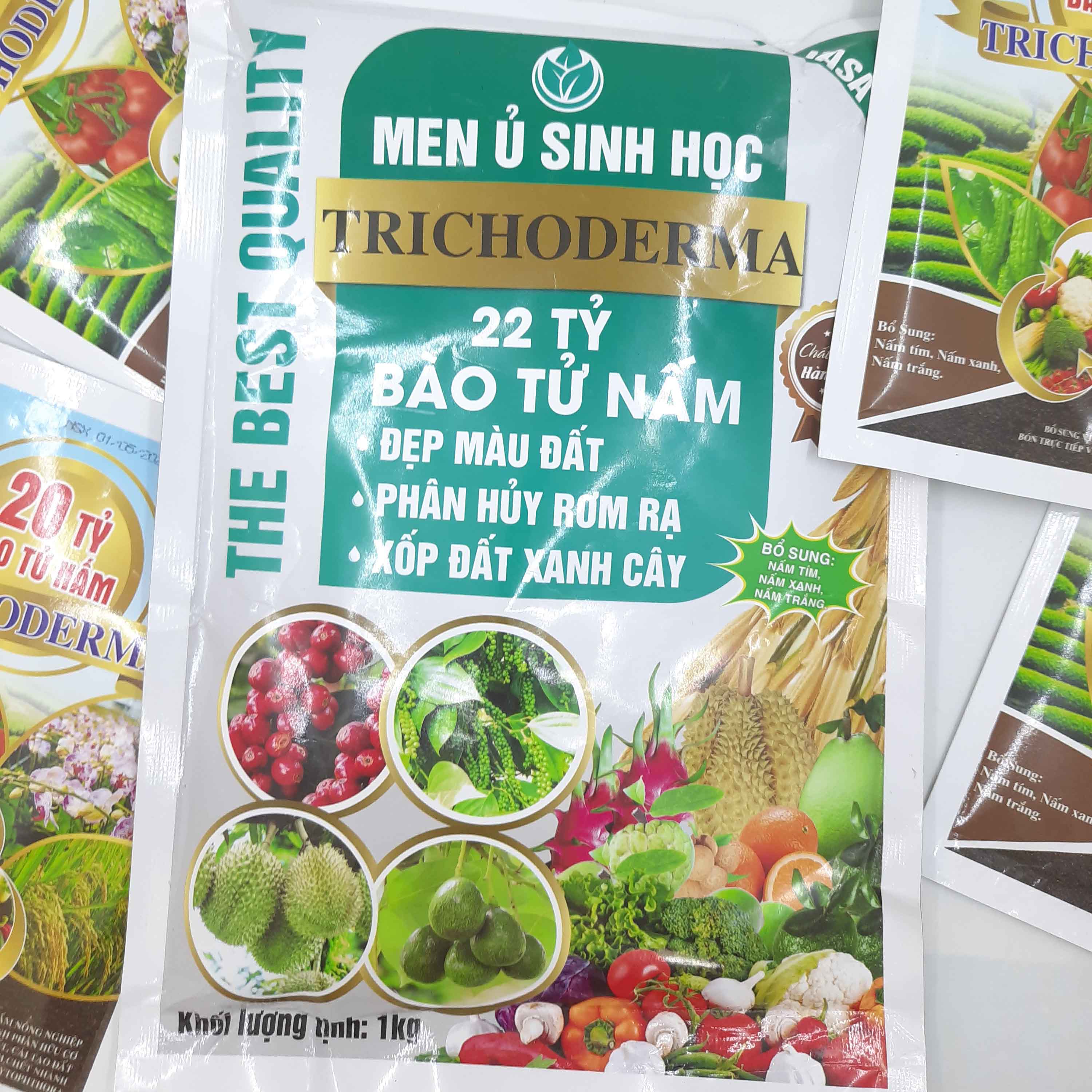 Nấm TRICODERMA ủ phân vi sinh phân hủy rơm rạ (1kg)