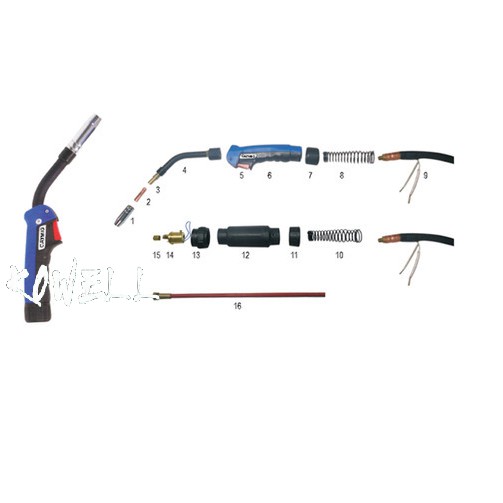 Chụp khí mỏ hàn mig 15AK đẹp, đồng đỏ