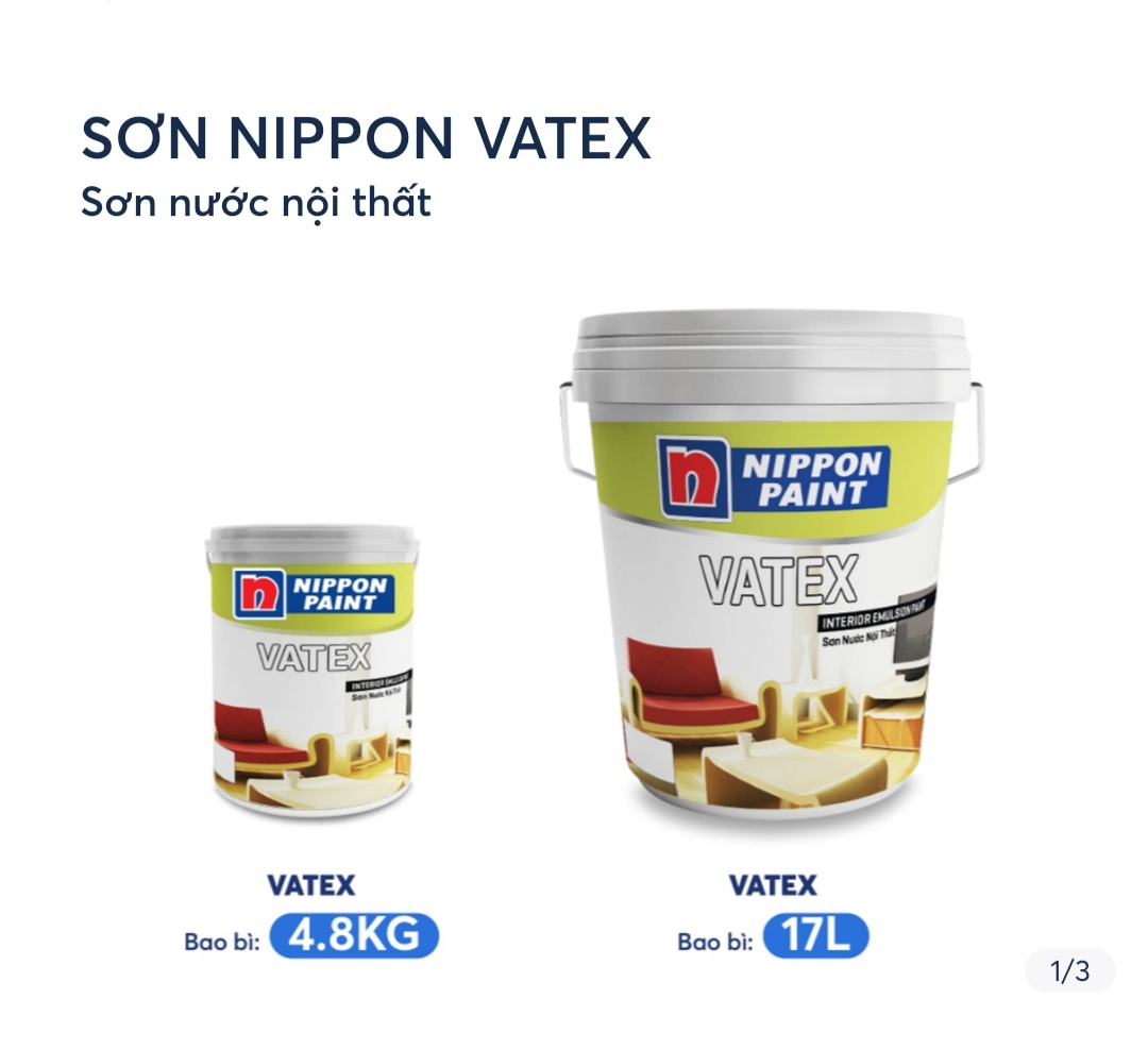 Sơn nước trong nhà Nippon Vatex - 18L