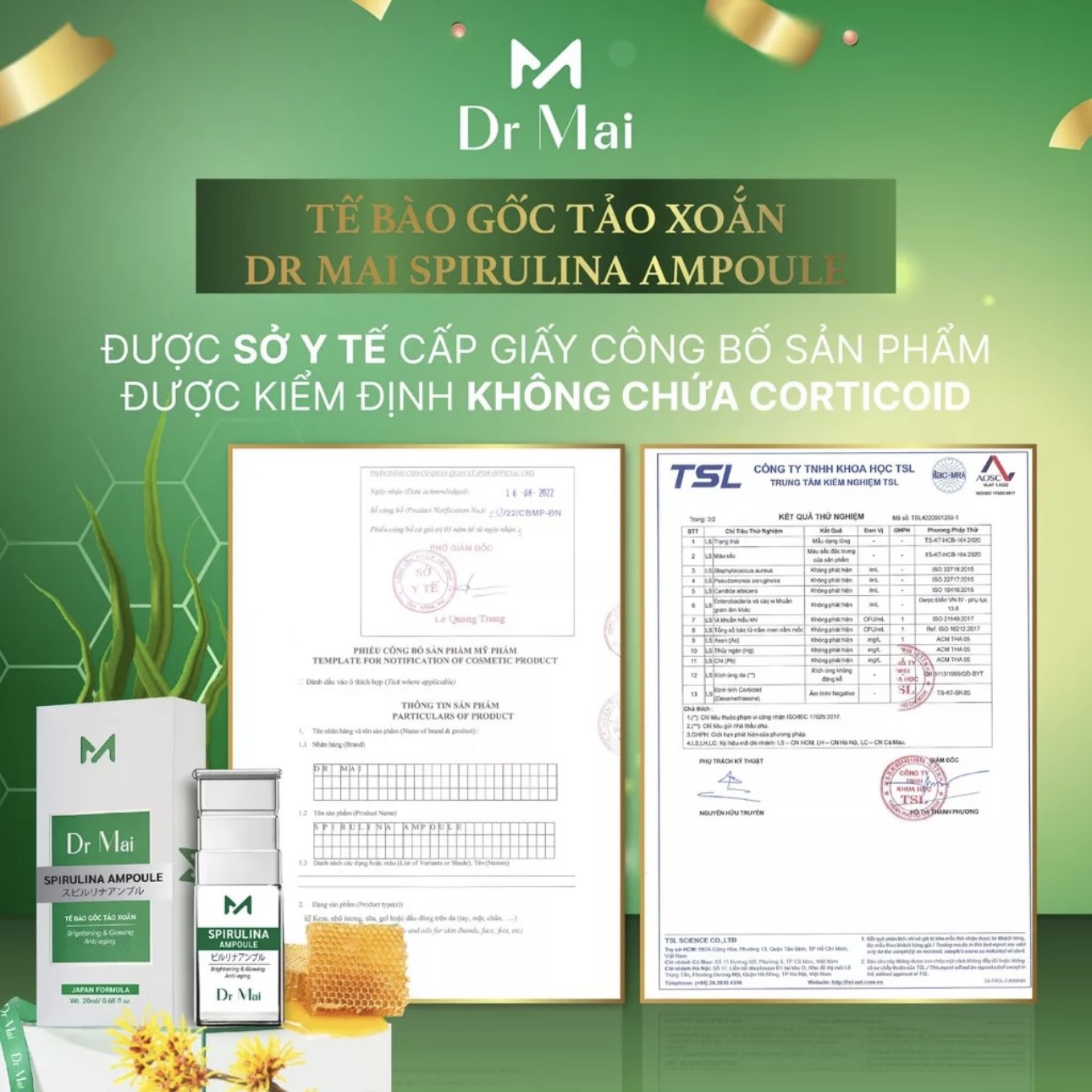 Tế bào gốc tảo xoắn Dr Mai 20ml