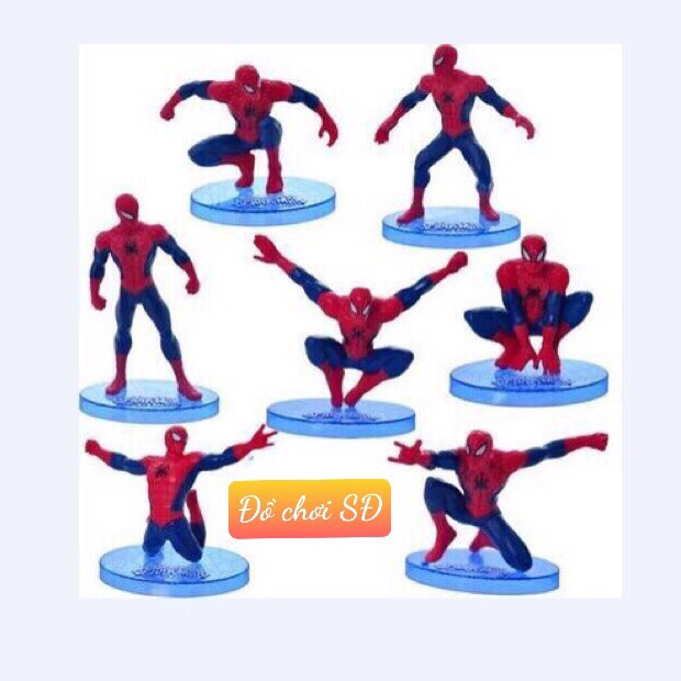 Mô hình siêu nhân nhện - bộ 7 con