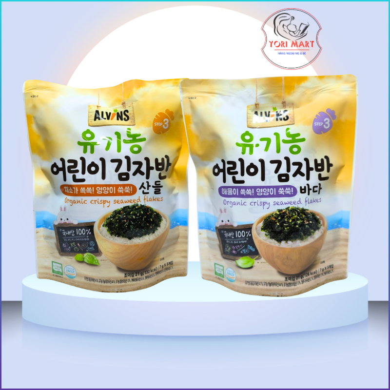 RẮC cơm rong biển hữu cơ Alvins Hàn Quốc