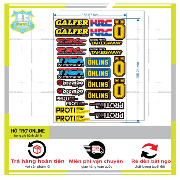 25 logo sticker trang trí xe máy 05
