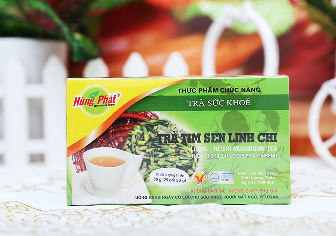 Trà Tim Sen Linh Chi Túi Lọc 25 gói/hộp