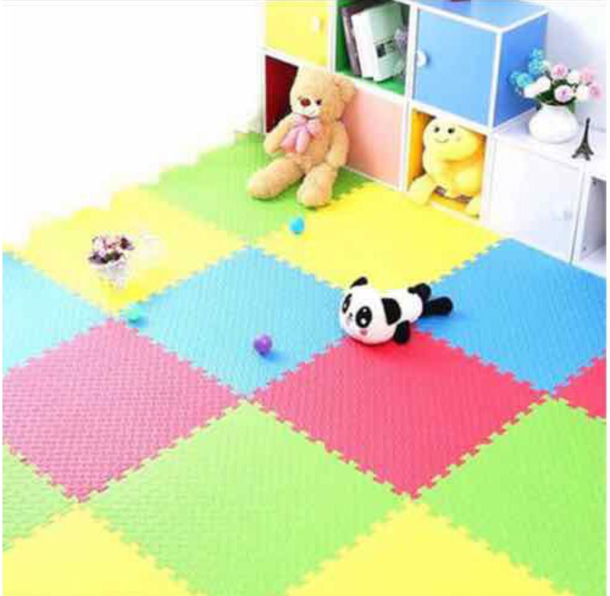 Thảm xốp lót sàn Vân khế bộ 4 tấm