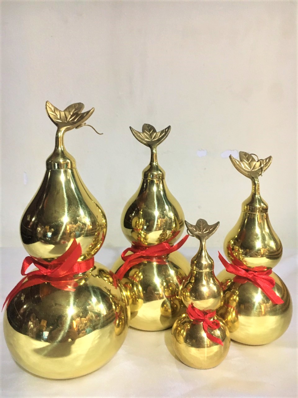 Hồ Lô Phong Thủy Bằng Đồng cao 17cm