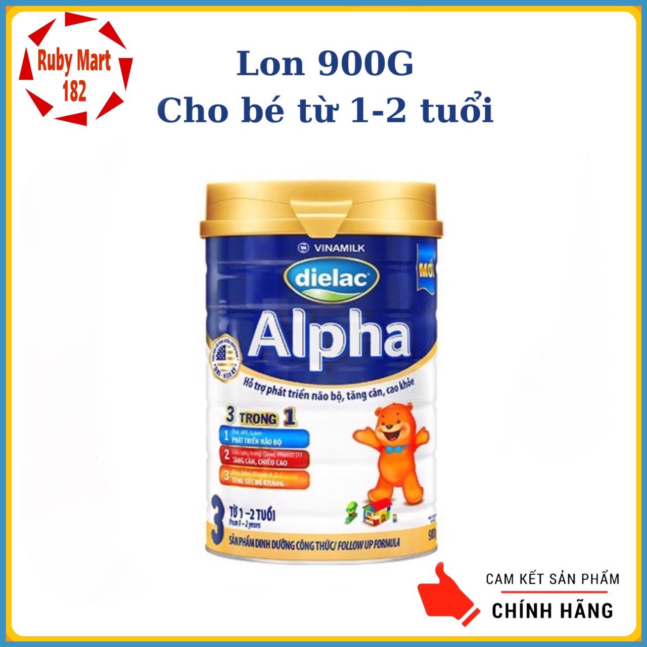 Sữa bột Vinamilk Dielac Alpha lon 900g - đủ số
