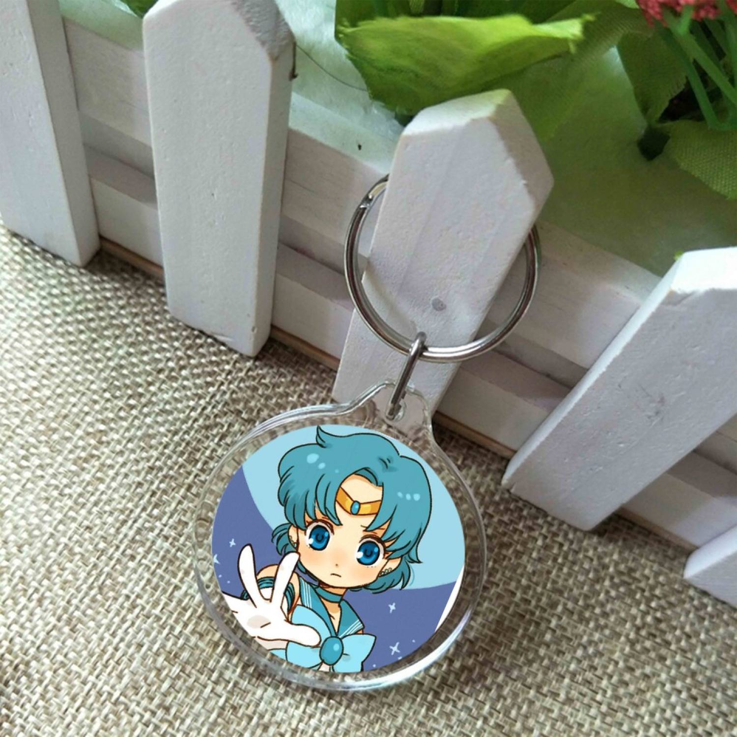 Móc khóa in hình sailor moon thủy thủ mặt trăng anime chibi đáng yêu tiện lợi