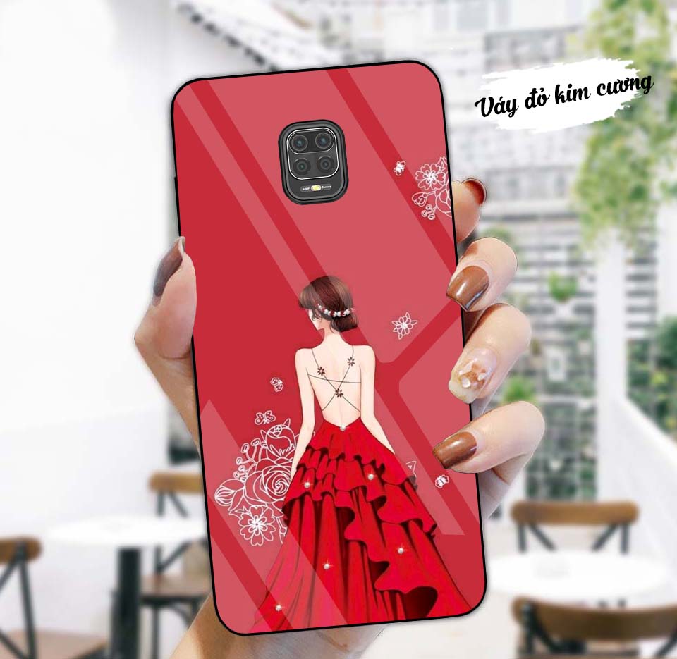 Ốp lưng xiaomi redmi note 9, note 9s, note 9 pro lưng kính cường lực sang trọng, sáng bóng